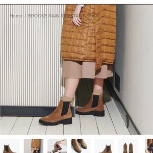 Freda Salvador Brooke Rain Resistant Boot in Brown Tan Suede  - 7.5